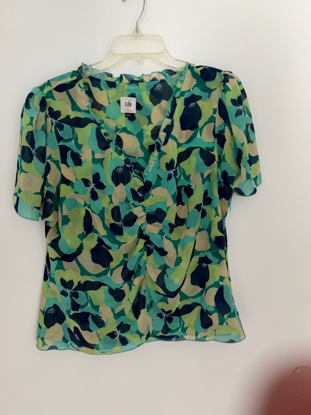 CAbi short sleeve print top